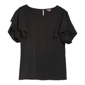 Flutter Sleeve Crepe Top